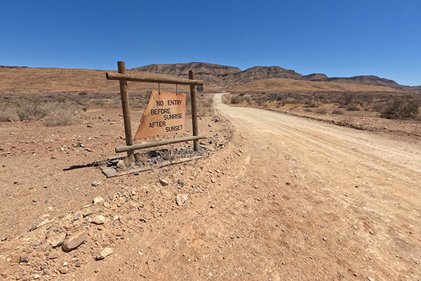 Naukluft Mountain Park entrance