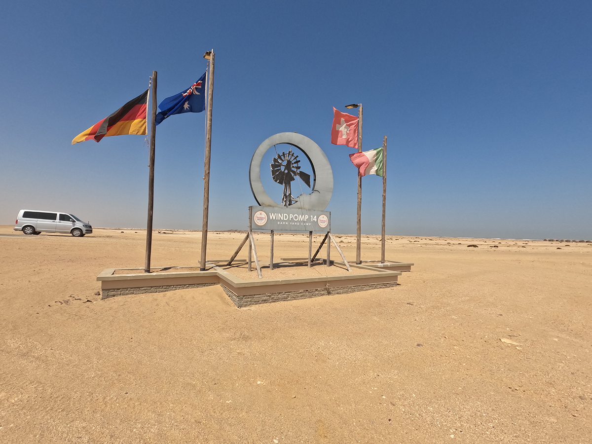 Windpomp 14 — beachfront camping on the Skeleton Coast